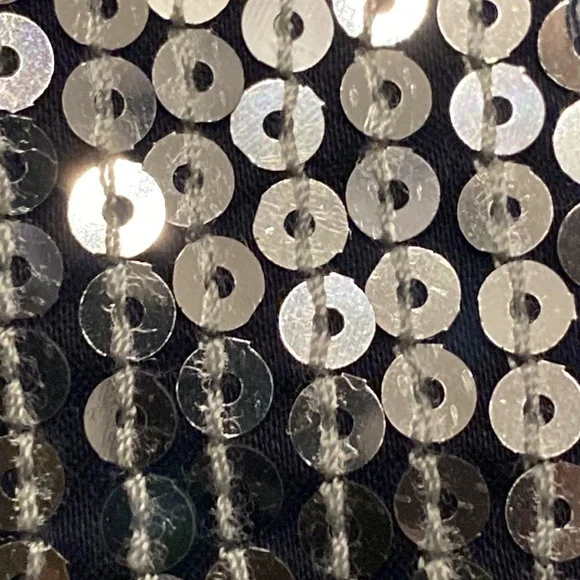 TORY BURCH - top: l/s navy 3/4 slv w silver sequin accents on neck & cuffs - 10 - Picture 14 of 16